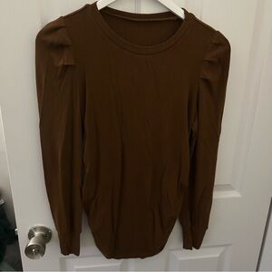 Brown Long Sleeve Maternity Top